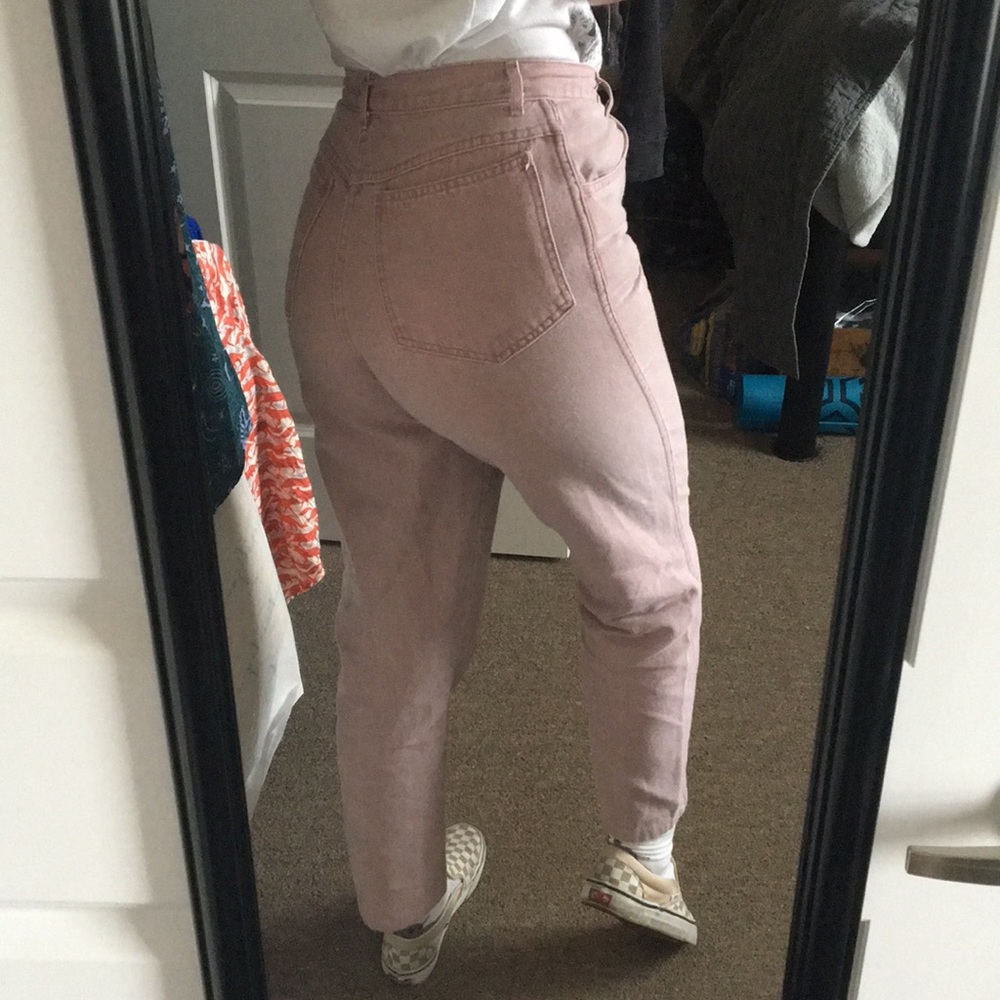 Pink Calvin Klein mom jeans